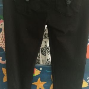Hudson skinny black jeans with pocket flaps